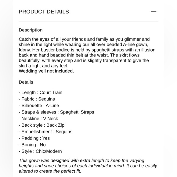 Sparkly Wedding Reception Gown - Picture 6 of 7